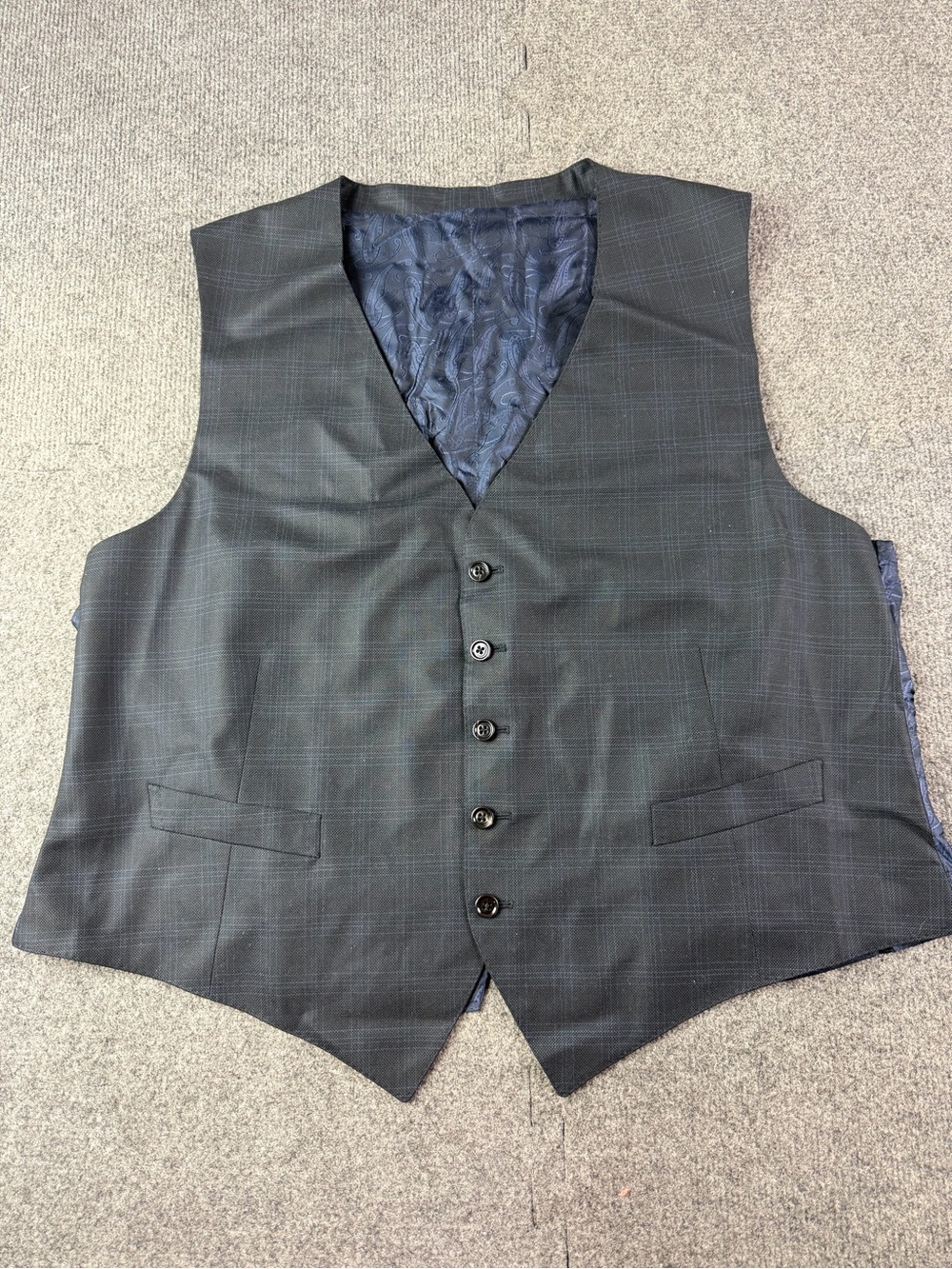 Ermenegildo Zegna Su Misura 15 Mil Mil 15 Wool Mens Waistcoat Vest Sz 48 (58)